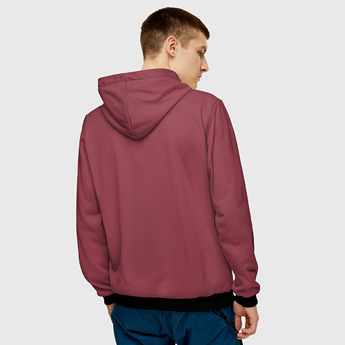 Мужская толстовка Тетрадь смерти - Лайт и Рюк / 3D-Черный – фото 4