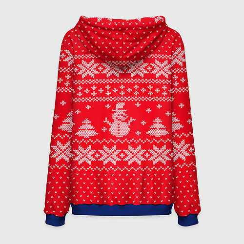 Мужская толстовка Новогодний Вова / 3D-Синий – фото 2