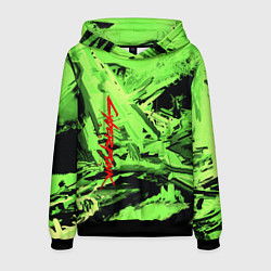 Толстовка-худи мужская Cyberpunk 2077: Green Breaks, цвет: 3D-черный