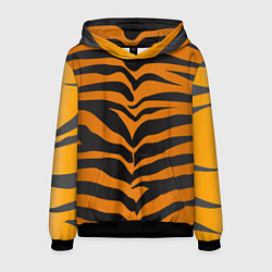 Толстовка-худи мужская Шкура тигра, цвет: 3D-черный