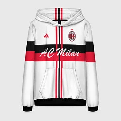 Толстовка-худи мужская AC Milan: White Form, цвет: 3D-черный