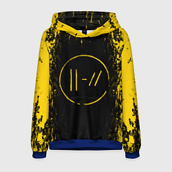 Толстовка-худи мужская 21 Pilots: Yellow & Black, цвет: 3D-синий