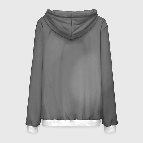 Мужская толстовка Черный котик / 3D-Белый – фото 2