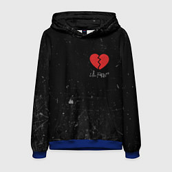 Толстовка-худи мужская Lil Peep: Broken Heart, цвет: 3D-синий