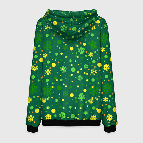 Мужская толстовка Город - ёлка / 3D-Черный – фото 2