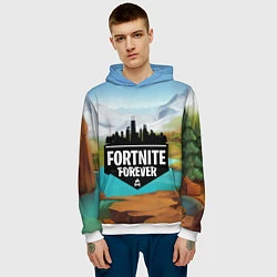 Толстовка-худи мужская Fortnite Forever, цвет: 3D-белый — фото 2