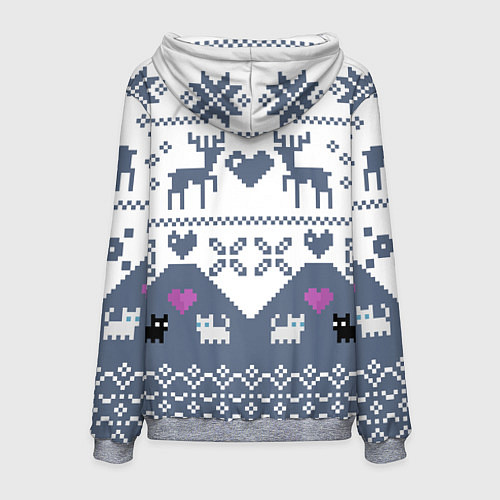 Мужская толстовка Новогодняя любовь / 3D-Меланж – фото 2