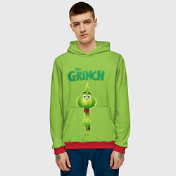 Толстовка-худи мужская The Grinch, цвет: 3D-красный — фото 2