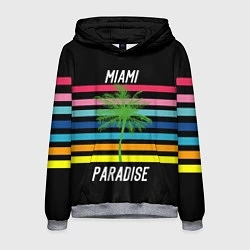Толстовка-худи мужская Miami Paradise, цвет: 3D-меланж