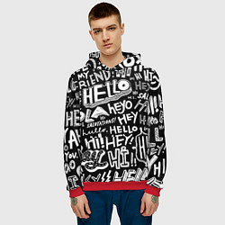 Толстовка-худи мужская Hello Pattern, цвет: 3D-красный — фото 2