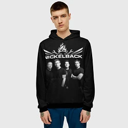 Толстовка-худи мужская Nickelback Band, цвет: 3D-черный — фото 2