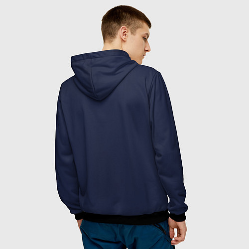 Мужская толстовка USA - flag and eagle / 3D-Черный – фото 4