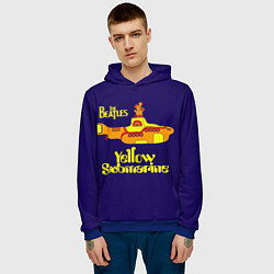 Толстовка-худи мужская The Beatles: Yellow Submarine, цвет: 3D-синий — фото 2
