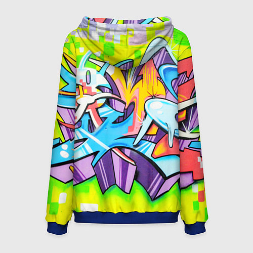 Мужская толстовка Неоновая кислота / 3D-Синий – фото 2