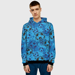 Толстовка-худи мужская Футбольные мячи, цвет: 3D-черный — фото 2