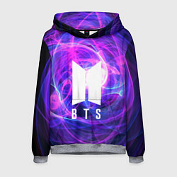 Толстовка-худи мужская BTS: Violet Neon, цвет: 3D-меланж