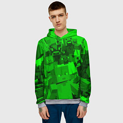 Толстовка-худи мужская Minecraft game characters, цвет: 3D-меланж — фото 2