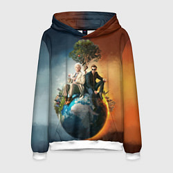 Толстовка-худи мужская Good Omens, цвет: 3D-белый