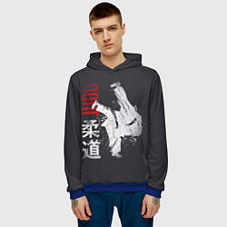 Толстовка-худи мужская Judo Warrior, цвет: 3D-синий — фото 2