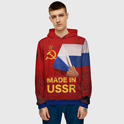 Толстовка-худи мужская MADE IN USSR, цвет: 3D-синий — фото 2