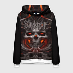 Толстовка-худи мужская Slipknot: Hell Skull, цвет: 3D-белый