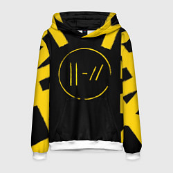 Толстовка-худи мужская 21 Pilots: Logo, цвет: 3D-белый