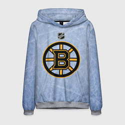 Толстовка-худи мужская Boston Bruins: Hot Ice, цвет: 3D-меланж
