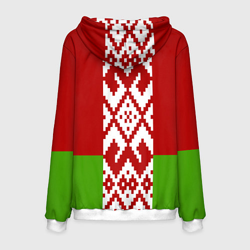 Мужская толстовка Беларусь флаг / 3D-Белый – фото 2