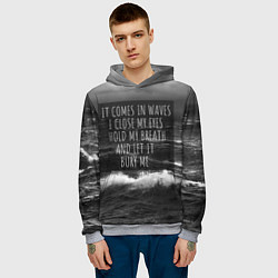 Толстовка-худи мужская Bring Me The Horizon - it comes in waves, цвет: 3D-меланж — фото 2