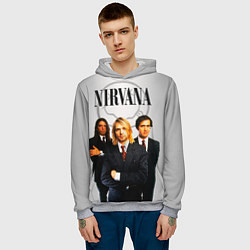 Толстовка-худи мужская Nirvana, цвет: 3D-меланж — фото 2