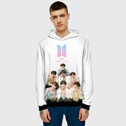 Толстовка-худи мужская Take love BTS, цвет: 3D-черный — фото 2