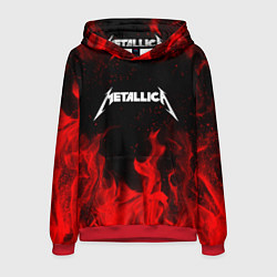 Толстовка-худи мужская METALLICA НА СПИНЕ, цвет: 3D-красный