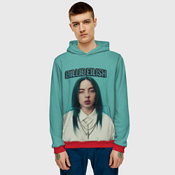 Толстовка-худи мужская BILLIE EILISH, цвет: 3D-красный — фото 2