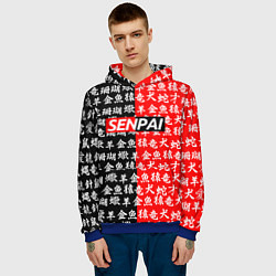 Толстовка-худи мужская SENPAI, цвет: 3D-синий — фото 2