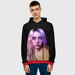 Толстовка-худи мужская BILLIE EILISH: Violet Mood, цвет: 3D-красный — фото 2