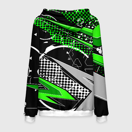 Мужская толстовка Black and green corners / 3D-Белый – фото 2