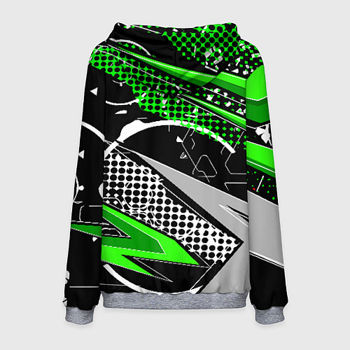 Мужская толстовка Black and green corners / 3D-Меланж – фото 2