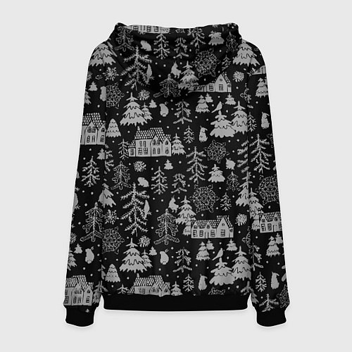 Мужская толстовка Плохой Санта с конфетой / 3D-Черный – фото 2