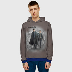 Толстовка-худи мужская Sherlock, цвет: 3D-синий — фото 2