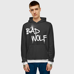 Толстовка-худи мужская Bad Wolf, цвет: 3D-белый — фото 2