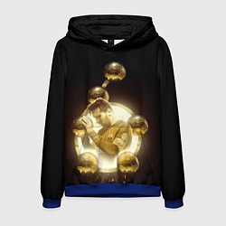 Толстовка-худи мужская Месси шестикратный, цвет: 3D-синий