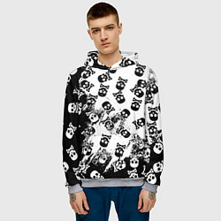Толстовка-худи мужская Черепа, цвет: 3D-меланж — фото 2