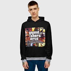 Толстовка-худи мужская GTA SA, цвет: 3D-меланж — фото 2