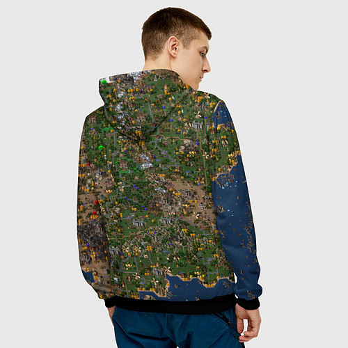 Мужская толстовка Карта в Heroes 3 / 3D-Черный – фото 4