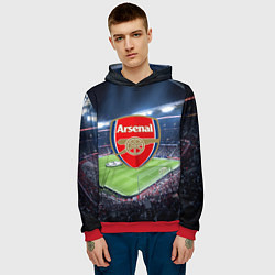 Толстовка-худи мужская FC Arsenal, цвет: 3D-красный — фото 2