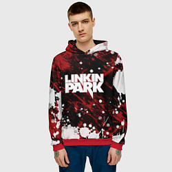 Толстовка-худи мужская Linkin Park, цвет: 3D-красный — фото 2