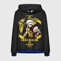 Толстовка-худи мужская One Piece Trafalgar Water, цвет: 3D-синий