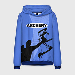 Толстовка-худи мужская Archery, цвет: 3D-синий
