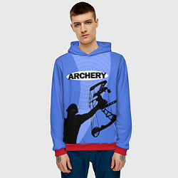 Толстовка-худи мужская Archery, цвет: 3D-красный — фото 2