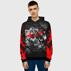 Толстовка-худи мужская АлисА, цвет: 3D-черный — фото 2